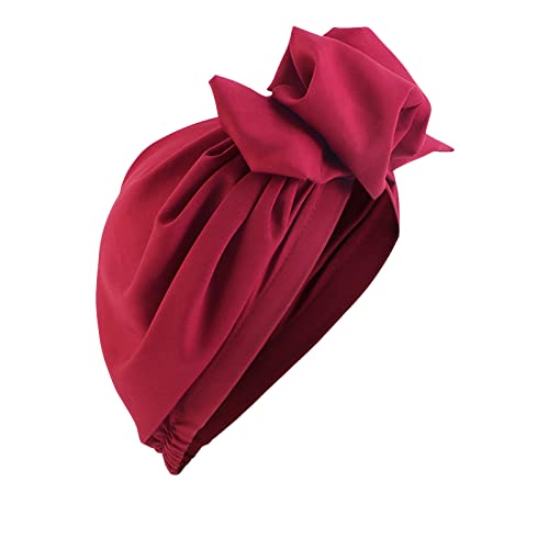 Frauen Turban-Stirnband Frauen Kopftuch Hut Mütze Haar Schal Turban Kopftuch Turban Hüte Kopfbedeckung Silikon Haarband von MKIUHNJ