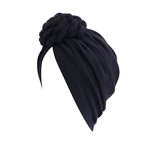 Frauen Turban-Stirnband Frauen Kopftuch Hut Mütze Haar Schal Turban Kopftuch Turban Hüte Kopfbedeckung Stirnband Wolle von MKIUHNJ