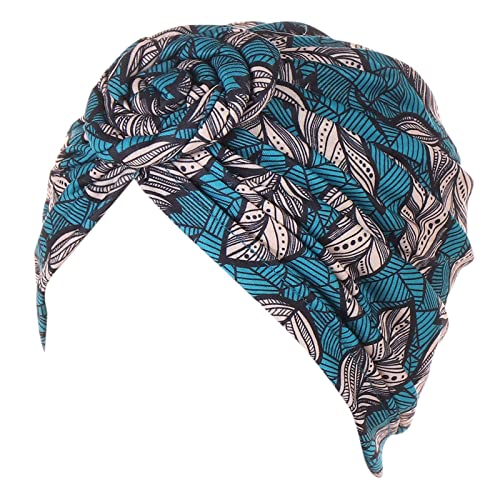 Frauen ethnische böhmische Blumenhaarabdeckung Wrap Turban Headwear Turban Cap für Frauen Cancer Head Hat Cap Schweißtuch Herren von MKIUHNJ