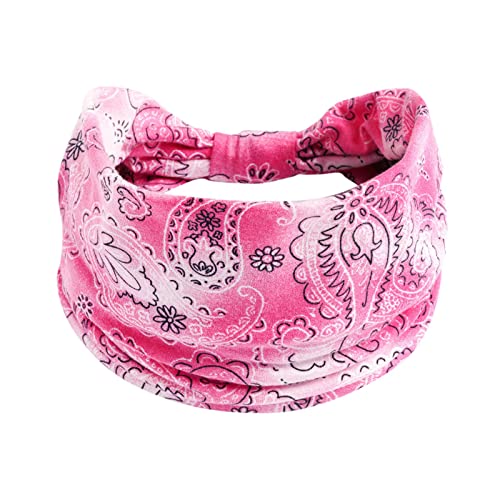 Haarband Sport Männer Frauen elastisches Stirnband Haar Stirnband Damen Yoga Hijab Übung Wicking Stirnband elastisches rutschfestes Stirnband geknotet Laufsport Stirnband Dünner Gummifaden von MKIUHNJ