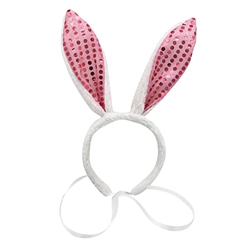 Hasenohren Haarreif Erwachsene Ostern Erwachsene Kinder Haarband Hasenohr Stirnband Haarband Haarschmuck compatible with Motorrad Schwarz Rot von MKIUHNJ