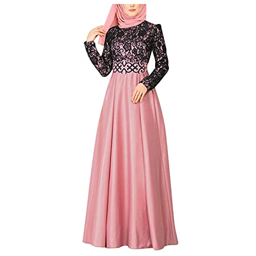 MKIUHNJ Hijab Kleid Kleidung Kleidung Frauen Arabische Moslems Abaya Stitching Jilbab Spitze Kaftan Islamische Maxi Frauenkleid Winterkleid Damen Hijab Kleider Frauen Islamischen von MKIUHNJ