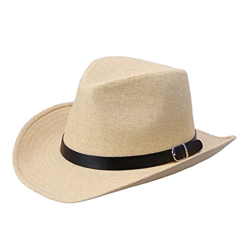 MKIUHNJ Hut Damen Sommer Strand Sommer Herren Strohhut Cowboyhut LB Fendt Cap von MKIUHNJ