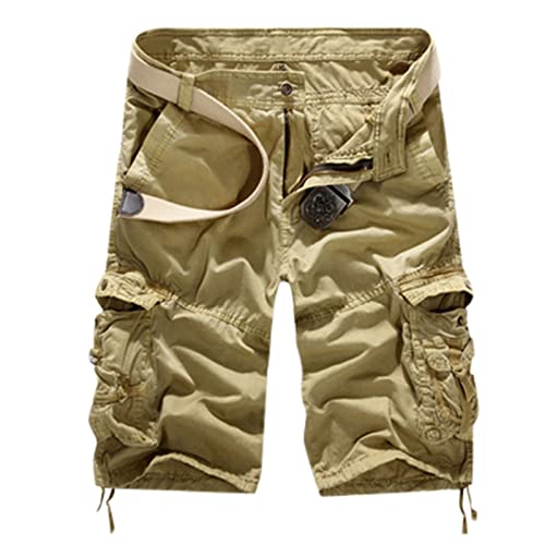 MKIUHNJ Jogginghose Herren Herrenmode Sport Baumwolle Multi Pocket Camouflage Lässige Kurze Hose Herren Outfit von MKIUHNJ