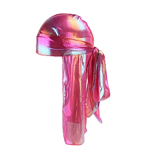 MKIUHNJ Kopftuch Hut Durag Headwear Männer/Frauen Geschenk Tail Rag Silk Bandana Headwrap Polyester Baseball Caps Mützen Damen Zopf von MKIUHNJ