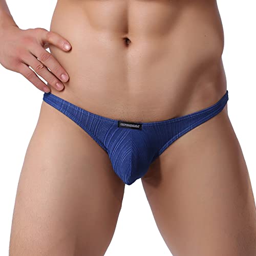 MKIUHNJ Neuer Gerippter, weicher Mode-Eisseide-Mini-Fit, gewaschener, sexy Herren-Dreiecks-Tanga Unterwäsche Wolle Herren Unterwäsche Herren Slip Mini von MKIUHNJ