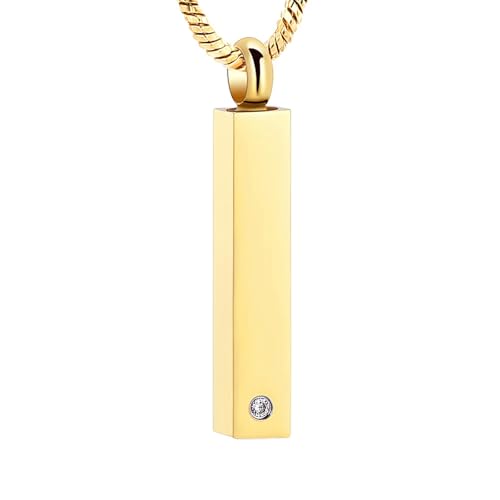 MKJFRLLSA Bar Cremation Schmuck Urne Halskette für Asche Memorial Anhänger Halskette Asche Halter Andenken Schmuck von MKJFRLLSA