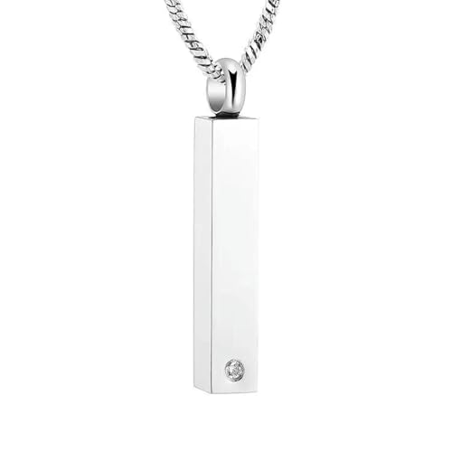 MKJFRLLSA Bar Cremation Schmuck Urne Halskette für Asche Memorial Anhänger Halskette Asche Halter Andenken Schmuck von MKJFRLLSA