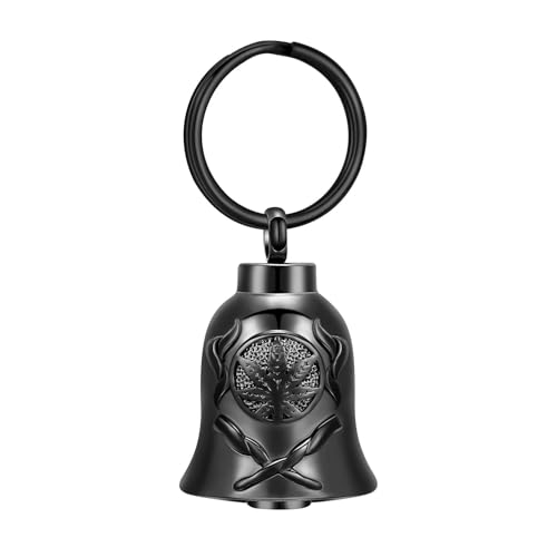 MKJFRLLSA Blatt Glocke Einäscherung Schlüsselanhänger für Asche Memorial Urne Anhänger Schmuck Beerdigung Andenken für Frauen Männer von MKJFRLLSA