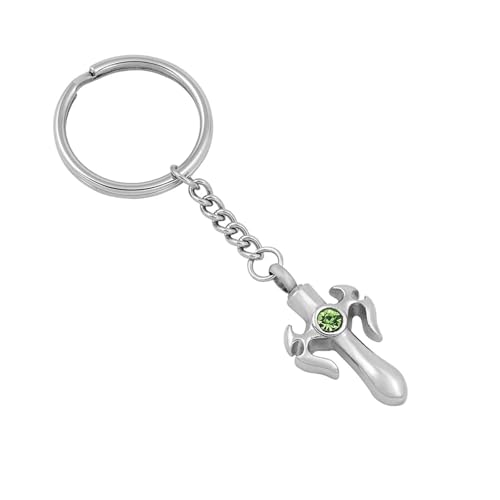 MKJFRLLSA Edelstahl Schlüsselanhänger Einäscherung Urne Anhänger Memorial Asche Halter Andenken Schlüsselanhänger Urne Medaillon von MKJFRLLSA