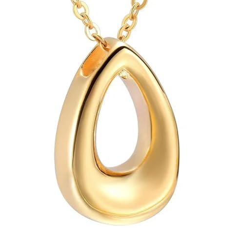 MKJFRLLSA Edelstahl Wasserform Tear Drop Einäscherung Anhänger Memorial Halskette Asche Halter Urne Andenken Schmuck von MKJFRLLSA