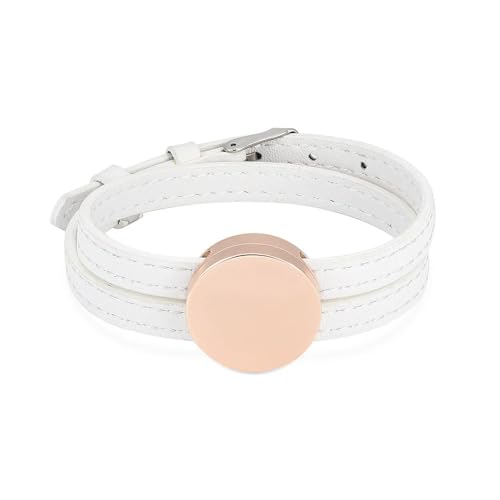 MKJFRLLSA Einäscherung Armband für Asche Rose Golden Round Medaillon Verstellbares Band Armreif Custom Memorial Urn Schmuck von MKJFRLLSA