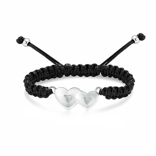 MKJFRLLSA Einäscherung Asche Armband Doppelherz Verstellbar Geflochtener Armreif Für Asche Kleine Urnen Memorial Frauen Schmuck Gravur von MKJFRLLSA