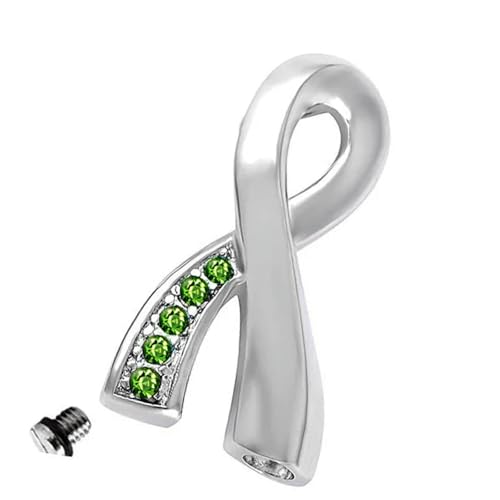 MKJFRLLSA Einäscherung Asche Schmuck Inlay Lila/Rosa Zirkon Urne Halskette für Asche Schleife Knoten Memorial Urne Anhänger für Mensch Haustier von MKJFRLLSA