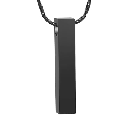 MKJFRLLSA Einäscherung Asche Schmuck Zylinder Urne Halskette für Asche von geliebten Menschen Andenken Anhänger Halskette für Haustier Mensch Gedenkgeschenk von MKJFRLLSA