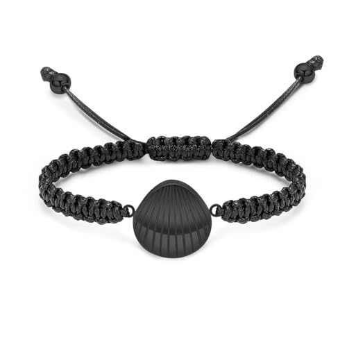 MKJFRLLSA Einäscherung Schmuck Urne Armband für Asche für Frauen Männer Muschel geflochtenes Seil verstellbare Memorial Asche Armband Urne Armreif von MKJFRLLSA