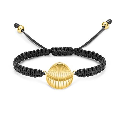 MKJFRLLSA Einäscherung Schmuck Urne Armband für Asche für Frauen Männer Muschel geflochtenes Seil verstellbare Memorial Asche Armband Urne Armreif von MKJFRLLSA