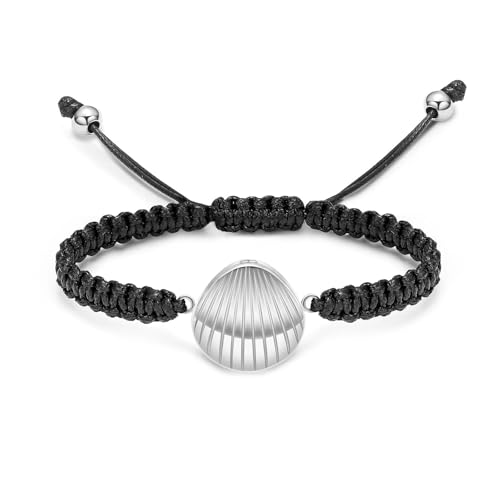 MKJFRLLSA Einäscherung Schmuck Urne Armband für Asche für Frauen Männer Muschel geflochtenes Seil verstellbare Memorial Asche Armband Urne Armreif von MKJFRLLSA