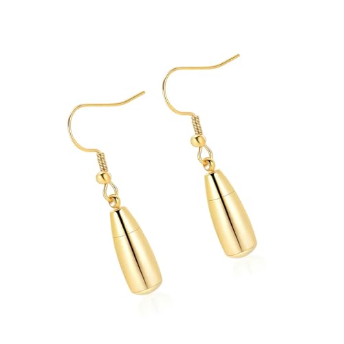 MKJFRLLSA Einäscherung Schmuck für Asche Tropfen Urne Ohrringe für Asche für Frauen Edelstahl Andenken Ohrringe Asche Halter Gedenkgeschenk von MKJFRLLSA