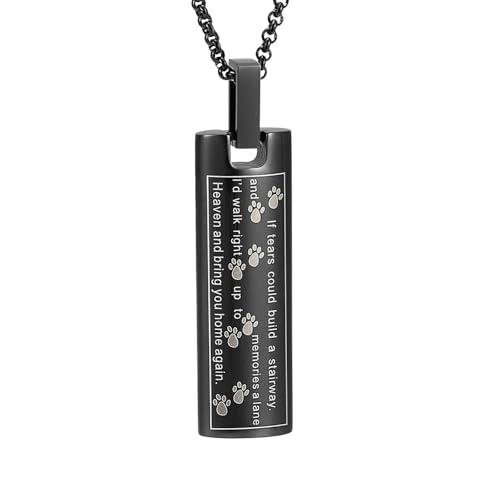 MKJFRLLSA Einäscherung Schmuck für Asche Urne Halskette Andenken mit Hund/Katze Pfote Memorial Urne Schmuck von MKJFRLLSA
