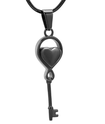 MKJFRLLSA Einäscherung Schmuck für geliebte Menschen Asche Andenken Schlüssel zu meinem Herzen Gedenkurnen Halskette Anhänger für Asche Frauen Mädchen von MKJFRLLSA