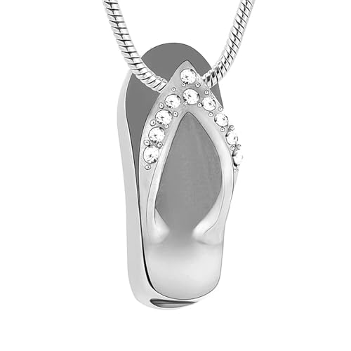 MKJFRLLSA Einäscherung Urne Halskette Für Asche Von Geliebten Pantoffel Gedenkschmuck Für Frauen Andenken Urne Anhänger Asche Halter von MKJFRLLSA