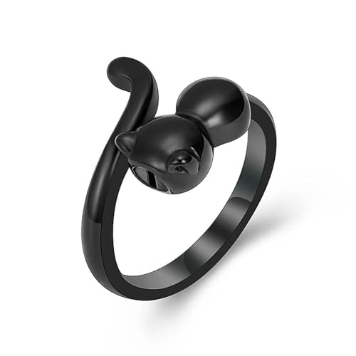 MKJFRLLSA Einäscherungsring für Asche Urne Gedenkschmuck Edelstahl Katze Asche Halter Charme Andenken von MKJFRLLSA