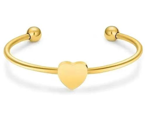 MKJFRLLSA Einäscherungsschmuck für Asche - Herz Anhänger Gedenkurne Armband Armreif Asche Halter Edelstahl Andenken Schmuck von MKJFRLLSA