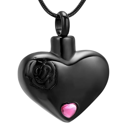 MKJFRLLSA Einäscherungsschmuck für Asche Mama liebt dich für immer Herz Urne Halskette für Frauen Andenken Asche Halter Beerdigung Gedenkschmuck von MKJFRLLSA