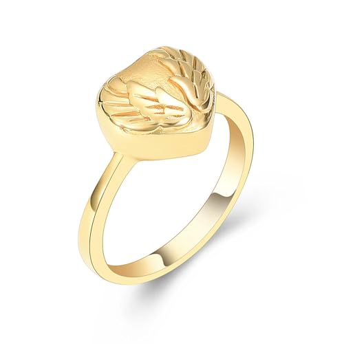 MKJFRLLSA Engelsflügel Ring Halten Sie geliebte Menschen Asche Einäscherung Urne Ring für Frauen Finger Ring von MKJFRLLSA