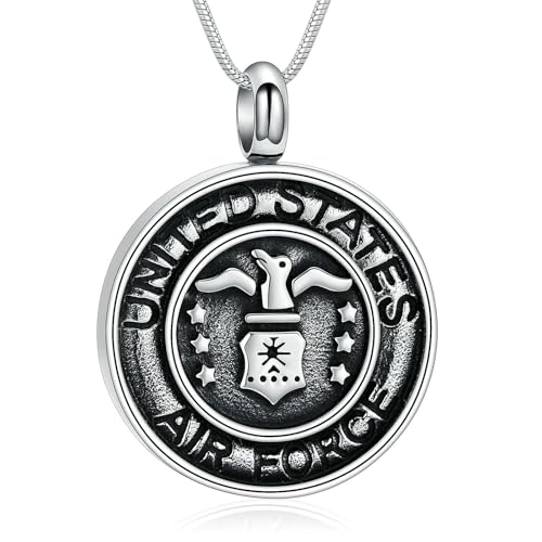 MKJFRLLSA Force Cremation Schmuck Für Männer Memorial Urn Anhänger Halskette Anhänger Halten Sie Asche Von Geliebten von MKJFRLLSA