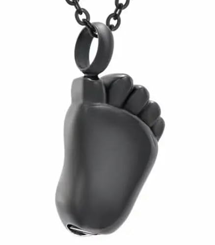 MKJFRLLSA Fuß Urne Anhänger Halten Asche Andenken Urnen Memorial Asche Andenken Urne Einäscherung Schmuck für menschliche Asche von MKJFRLLSA