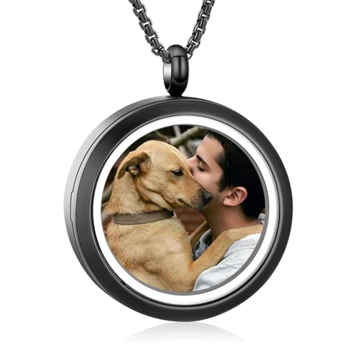 MKJFRLLSA Glas Einäscherung Schmuck für Asche Behälter Urne Halskette Anhänger Edelstahl Zylinder Memorial Halskette von MKJFRLLSA