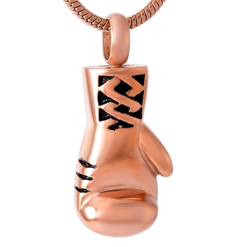MKJFRLLSA Handschuh Einäscherung Urne Halskette für Asche Halter Edelstahl Asche Andenken Anhänger Gedenkschmuck von MKJFRLLSA