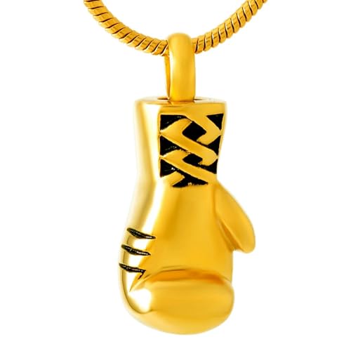 MKJFRLLSA Handschuh Einäscherung Urne Halskette für Asche Halter Edelstahl Asche Andenken Anhänger Gedenkschmuck von MKJFRLLSA