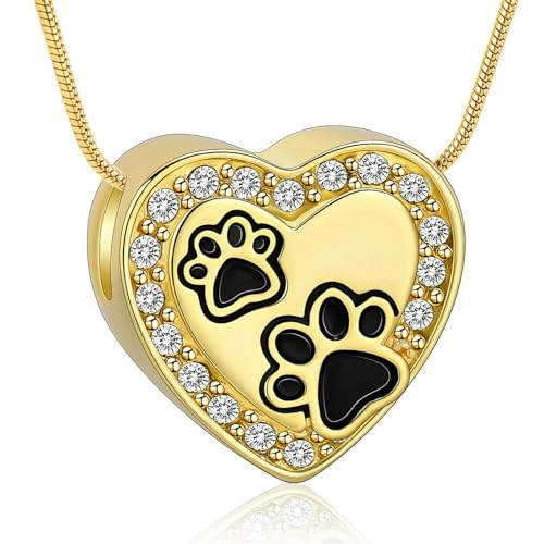MKJFRLLSA Haustier Einäscherung Schmuck für Asche Memorial Asche Schmuck Andenken Katze Urne Anhänger für Tier Asche Halskette von MKJFRLLSA