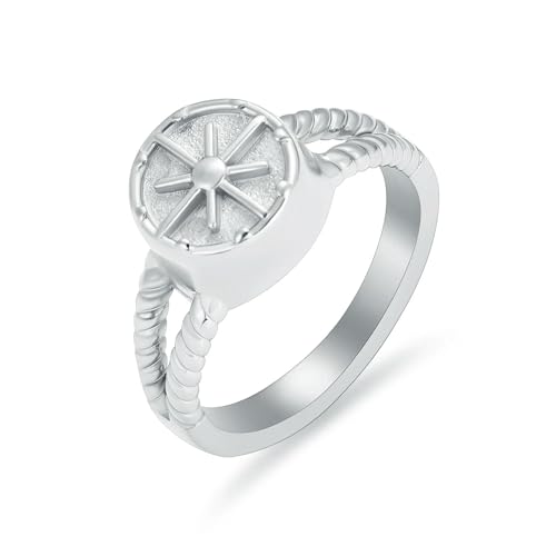 MKJFRLLSA Kompass Einäscherung Schmuck Ring für Asche Kompass Gedenkurne Ring für Männer Frauen Beerdigung Einäscherungsring mit Füllsatz von MKJFRLLSA
