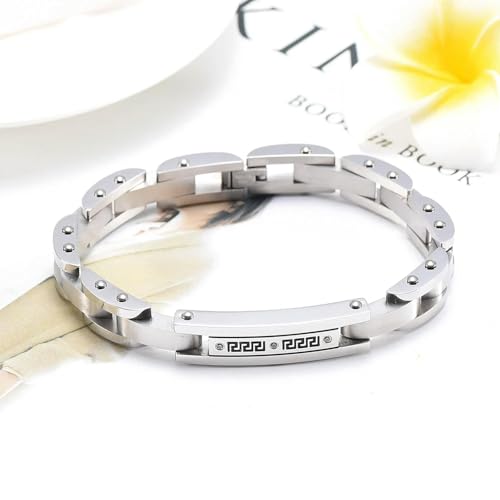 MKJFRLLSA Link Armreif Einäscherung Denkmal Asche Halter Armband Andenken Schmuck Beerdigung Überreste Medaillon Herren Manschette Armband Urne MKJFRLLSA Link Armreif Einäscherung Denkmal Asche Halter Armband Andenken Schmuck Beerdigung Überreste Medaillon Herren Manschette Armband Urne von MKJFRLLSA