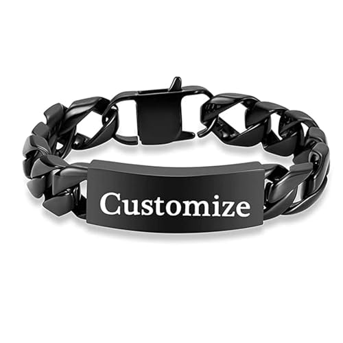 MKJFRLLSA Link Urne Armband Einäscherung Urne Armbänder für menschliche Asche für Männer Anpassen Geschenk Andenken Gedenkarmreif von MKJFRLLSA