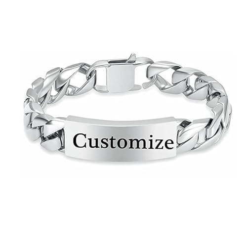 MKJFRLLSA Link Urne Armband Einäscherung Urne Armbänder für menschliche Asche für Männer Anpassen Geschenk Andenken Gedenkarmreif von MKJFRLLSA