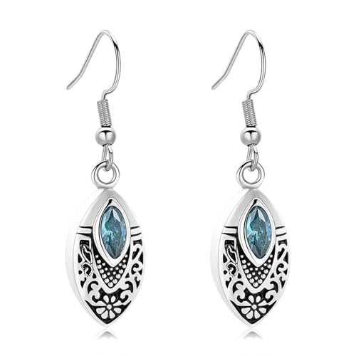 MKJFRLLSA Teardrop Cremation Ohrringe für Asche Kristall Augen Gedenkschmuck Urnen Anhänger Andenken Asche Halter Geschenk für Frauen Mädchen MKJFRLLSA Teardrop Cremation Ohrringe für Asche Kristall Augen Gedenkschmuck Urnen Anhänger Andenken Asche Halter Geschenk für Frauen Mädchen von MKJFRLLSA