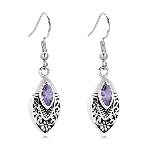 MKJFRLLSA Teardrop Cremation Ohrringe für Asche Kristall Augen Gedenkschmuck Urnen Anhänger Andenken Asche Halter Geschenk für Frauen Mädchen von MKJFRLLSA