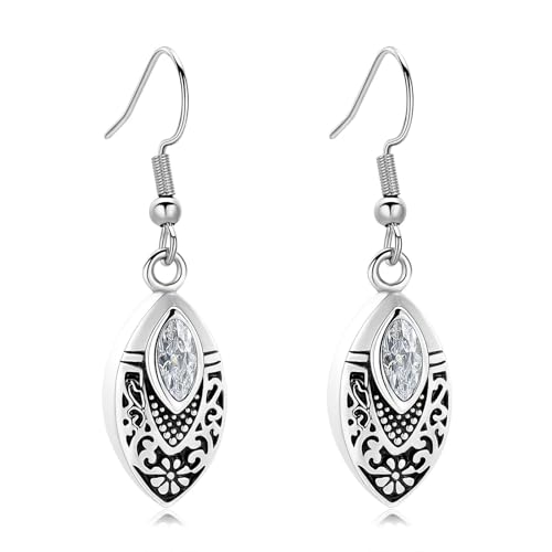 MKJFRLLSA Teardrop Cremation Ohrringe für Asche Kristall Augen Gedenkschmuck Urnen Anhänger Andenken Asche Halter Geschenk für Frauen Mädchen MKJFRLLSA Teardrop Cremation Ohrringe für Asche Kristall Augen Gedenkschmuck Urnen Anhänger Andenken Asche Halter Geschenk für Frauen Mädchen von MKJFRLLSA