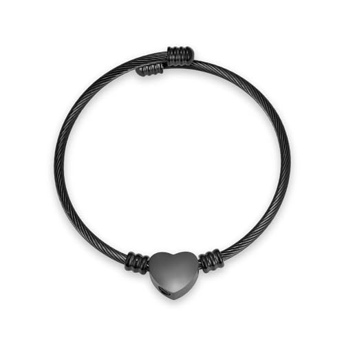 MKJFRLLSA Urne Armband für Mensch/Haustier Asche Herz Medaillon Einäscherung Armbänder Asche Halter Memorial Armreif Frauen Geschenk Schmuck Individuell angepasst von MKJFRLLSA