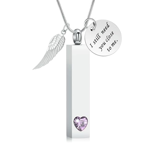 MKJFRLLSA Urne Halskette für Asche Edelstahl Einäscherung Schmuck für Asche Memorial Asche Halskette für Männer Frauen Asche Halter von MKJFRLLSA