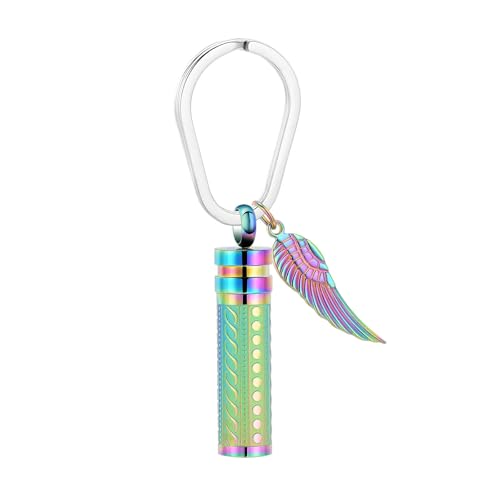 MKJFRLLSA ylinder Urne Schlüsselanhänger für Asche Einäscherung Schmuck Memorial Schlüsselanhänger Asche Halter für menschliche Haustiere MKJFRLLSA ylinder Urne Schlüsselanhänger für Asche Einäscherung Schmuck Memorial Schlüsselanhänger Asche Halter für menschliche Haustiere von MKJFRLLSA