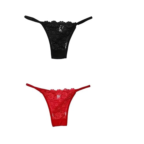 MKLQLS 10 Stück Damen Spitzen Tangas Sexy Strings G-String Niedrige Taille Schlüpfer Hipster T-Back Bequeme Höschen Atmungsaktive Slips Sport Bikini Unterwäsche Schwarz 5/Rot 5 Einheitsgröße MKLQLS 10 Stück Damen Spitzen Tangas Sexy Strings G-String Niedrige Taille Schlüpfer Hipster T-Back Bequeme Höschen Atmungsaktive Slips Sport Bikini Unterwäsche Schwarz 5/Rot 5 Einheitsgröße von MKLQLS