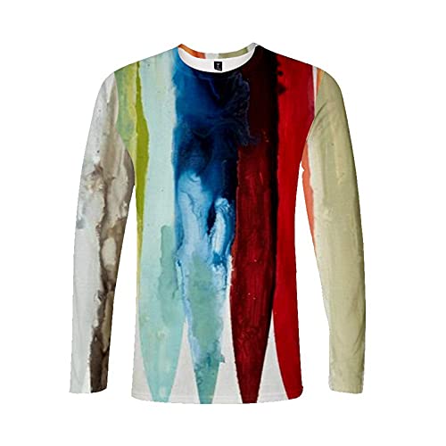 Herren Pullover Langarm Herren Pullover-Shirt 2022 Herren Pullover Rundhals Longshirt Regular Fit Bunte Tshirt Shirts Langarmshirt Casual T Shirt Moderner Männer Winterpullover Wollpullover von MKMK