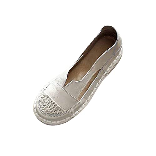 Legere Flache Schuhe Cutwork Peep Toe Weich Sohle Ballerinas Niedrige Keilabsatz Slippers Pumps Damen Geschlossene Ballerinas Pumps Legere Flache Schuhe Cutwork Peep Toe von MKMK