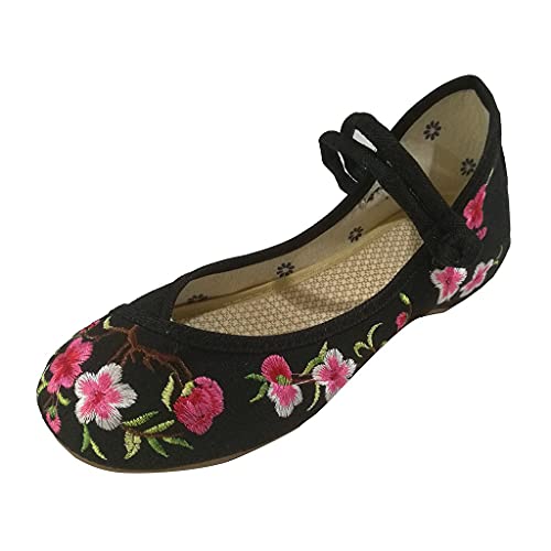 MKMK Leicht Loafer Schuhe Bemalter Reiseschuh Canvas Ballerina Damen Slip on Geschlossene Ballerinas Damen Ballerinas Schnürer Flach Canvas Slip On Schuhe Low Top Leinenschuhe Flacher Slippers von MKMK